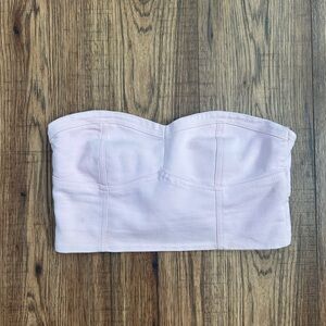Light Pink Zara Strapless Crop Top